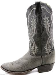 Tony Lama Mens Cowboy Boots Size 9 5 E Black Gray Sanded