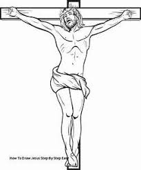 How To Draw Jesus On The Cross Step By Step In Black Yahoo Image Search Results Jesus Christ Drawing Cross Coloring Page Jesus On The Cross