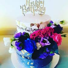 Happy birthday purple flowers and cake. Bita Bake Cake Home Facebook