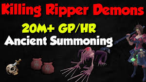 Ripper demons are a very amazing slayer task. 20m Gp Hr Ripper Demons W Ancient Summoning Runescape 3 Youtube