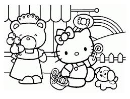 Download and print these free printable hello kitty coloring pages for free. Friendly Hello Kitty Coloring Page Free Printable Coloring Pages For Kids