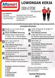 Lowongan kerja alfamart s1 februari 2021 rekrutmen.net. Lowongan Kerja Alfamart Pt Sumber Alfaria Trijaya Tbk Semarang April 2019 Walk In Interview Loker Swasta