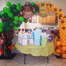 Baby Shower Balloon Decoration Baby Shower Themes Balloons Jungle Baby Shower Theme