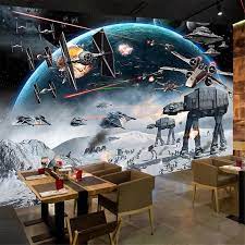 Custom Photo Wall Paper 3d Stereo Cartoon Shock Star Wars Etsy In 2021 Star Wars Mural Mural Wallpaper Wall Wallpaper