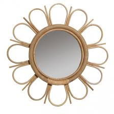 Miroir Rotin Naturel Vintage Marguerite Miroir En Rotin Decorer Miroir Miroir Mural
