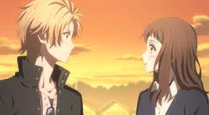 This Is From The Anime Itsudatte Bokura No Koi Wa 10 Cm Datta The Couple In The Gif Is Miou Aida And Haruki Seriz Anime Romance Anime Reccomendations Anime