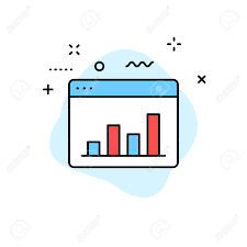 data analysis web icons in line style graphs analysis big