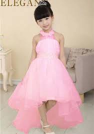 2017 New Summer Baby Girls Party Dress Evening Wear Long Tail Kids Prom Dresses Girls Halter Dress Girls Party Dress