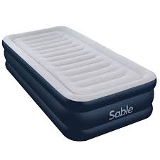 The twin air mattress inflatables come in the same size as standard mattresses. Sable Air Mattress Twin Size Airbed Upgraded Inflatable Blow Up Bed With Built In Electric Pump Height 18 Storage Bag Buy Online In Faroe Islands At Faroe Desertcart Com Productid 139005057