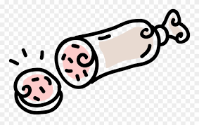 New free coloring pages browse, print & color our latest. Vector Illustration Of Salami Cured Sausage Fermented Clipart 2229438 Pinclipart