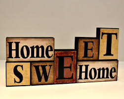 Home Sweet Home Wood Block Wooden Letter Blocks Real Estate Closing Gift Mantle Decorations Gifts For Home Wood Block Crafts Wood Blocks Wooden Letters