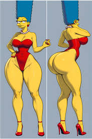 Marge Simpson With Tall Blue Hair, Red Ballet Shoes, Massive Ass Asian AI  Porn