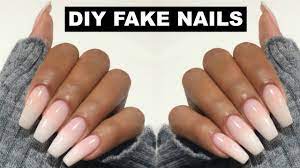 I like to do my own nails because it saves money and gives me something to do in front of the tv. Diy Easy Fake Nails At Home No Acrylic Youtube Fake Nails Diy Diy Acrylic Nails Acrylic Nails At Home