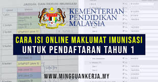 Aslah bakal melangkah masuk ke tahun 1 pada tahun 2016. Cara Isi Online Maklumat Imunisasi Untuk Pendaftaran Tahun 1 Sesi 2022 2023