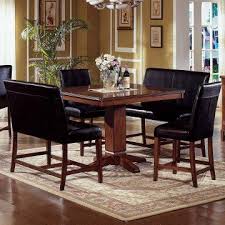 Corner Dining Set Steve Silver Plato 5 Piece Counter Height Nook Dining Table Set Dining Room Furniture Design Traditional Dining Tables Living Room Table