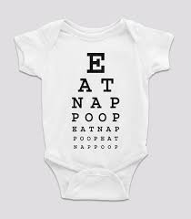 Eat Nap Poop Eye Chart Onesie