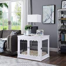 The best invention in the dog crate world! Best Selling Unipaws Dog Crate With Pet Cushion Durable Dog Kennel Fashion Design Dog House Side Table For Indoor Use White Accuweather Shop