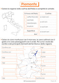 La mappa interattiva del piemonte. Piemonte Schede Didattiche Per La Scuola Primaria Pianetabambini It