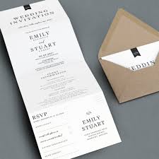 Wedding Invitation All In One Wedding Invite Simple Wedding Etsy In 2020 Folded Wedding Invitation Wedding Invitations Rsvp Simple Wedding Invitations