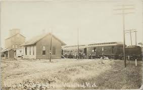 Rr Sw Woodland Mi Ck Srr Depot Echicago Kalamazoo And Saginaw Railway Known Informally As The Cuss Kick Swear Rr Operated In Sw Michigan Late 19th Until Mid 20th Century Then