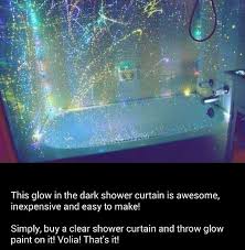 Glow In The Dark Shower Curtain So Cool Pulseras De Neon Decoracion De Galaxias Bricolaje Para El Hogar