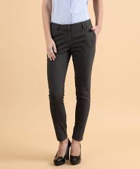 wills lifestyle slim fit womens grey trousers buy wills