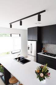 Black Track Light Kitchen Ceiling Kitchen Ceiling Lights Modern Kitchen Interiors Track Lighting Kitchen