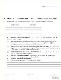 Affidavit Of Agreement Sample Fresh Divorce Settlement Template With Divorce Financial Settlement Agreement Temp Joint Custody Custody Agreement Parenting Plan