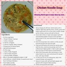 Chicken Noodle Soup Slimming World Recipes Slimming World Syns Slimming World