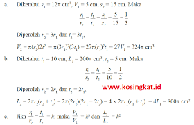 Sisi datar sisi lengkung jaring jaring rumus soal. Kunci Jawaban Matematika Kelas 9 Halaman 307 313 Uji Kompetensi 5 Kosingkat