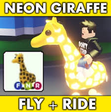Orphaned puppy comes to life when she gets a stuffed giraffe. Buy Adopt Me Roblox Neon Giraffe Fly Ride Online In Oman 133375512387