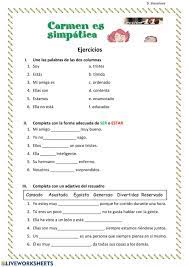 Ser O Estar Interactive And Downloadable Worksheet You Can Do The Exercises Online Or Downlo Learn Spanish Online Learning Spanish Vocabulary Learning Spanish