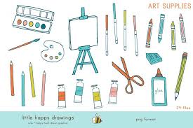 Art Supplies Clip Art Clip Art Art Supplies Drawing Happy Drawing