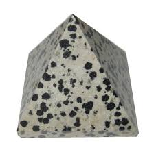 Black And White Spotted Gemstone Jasper Pyramid Dalmatian 01 Black White Spotted Crystal Animal Energy Stone 2 6 Energy Stones Pyramids White Spot