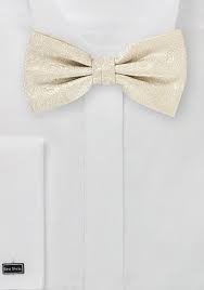 Elegant Cream And Ivory Paisley Bow Tie Bows N Ties Com Champagne Bow Tie Bow Tie Wedding Floral Bow Tie