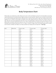 body temperature chart templates at allbusinesstemplates