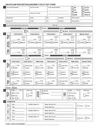 Construction completion report means a form provided by the department and completed for each. Sample Backflow Test Form Valve Hydraulic Engineering