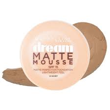 What maybelline dream matte mousse claims? Maybelline Dream Matte Mousse Foundation Spf 15 10 Ivory