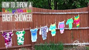 Summer Baby Shower With Tie Dye Onesies Juggling Act Mama