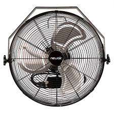 Overall, the body looks classic because of the black grill and wooden rim. Newair 3000 Cfm 18 High Velocity Wall Mounted Fan With Sealed Motor Housing And Ball Bearing Motor Black Windpro18w Best Buy