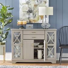 Find buffet in hutches & display cabinets | buy modern and vintage hutches and cabinets in toronto (gta). Taupe Finish Wooden Buffet Server Storage Cabinet Dining China Hutch Sideboard Ebay