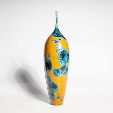 Matt Horne New Ceramics Exhibition At Beaux Arts Bath In Bath Throwing a round porcelain vase with thin neck. matt horne new ceramics exhibition