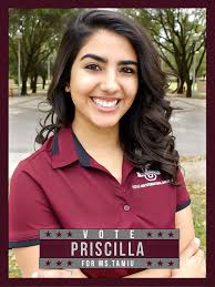 Good evening TAMIU Dustdevils! My name is Priscilla Aitza Martinez and I am  a candidate running this semester for Ms. TAMIU 2017. I want to briefly  introduce myself. I am currently a