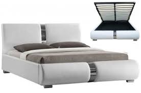 Découvrez nos lits pour adulte en promotion avec des nouveautés toute l'année et dans tous les magasins but. Lit Coffre Sommier Relevable Blanc Vitara 140 Cm Lits Design Pas Cher