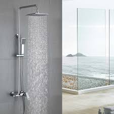 Showerheads fall under three main types: Modern Shower Faucet System Rainfall Shower Tap System Hollow Design Faucet Chrome Black