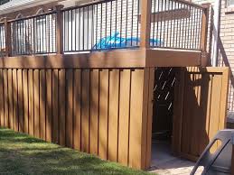Get rid of groundhogs under deck. Trex Seclusions Saddle Pickets Under Trex Deck Trex Fencing Fds