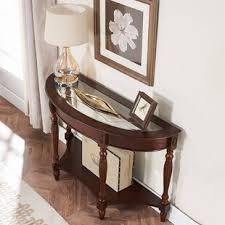 White standard half moon wood console table with drawers. Wayfair Half Moon Console Tables You Ll Love In 2021