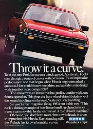 1983 honda prelude curve classic vintage advertisement ad honda prelude honda classic japanese cars