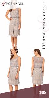 Adrianna Papell Beaded Cocktail Dress In 2020 Beaded Cocktail Dress Cocktail Dress Dresses