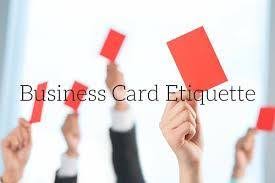 If someone offers you a card with two hands, accept it with two hands. Businesscardetiquetteskills Refreshingmybusinessetiquetteskills